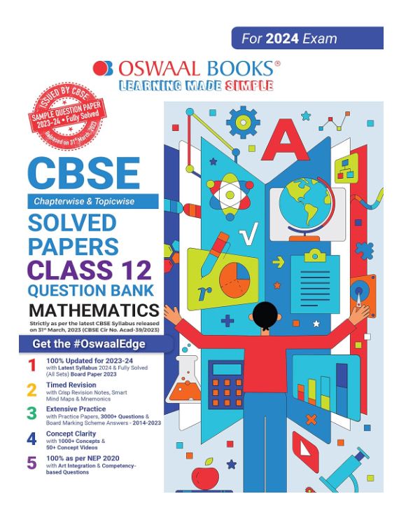 Oswaal CBSE Chapterwise Solved Papers 2023-2014 Mathematics Class 12th (For 2024 Board Exams)